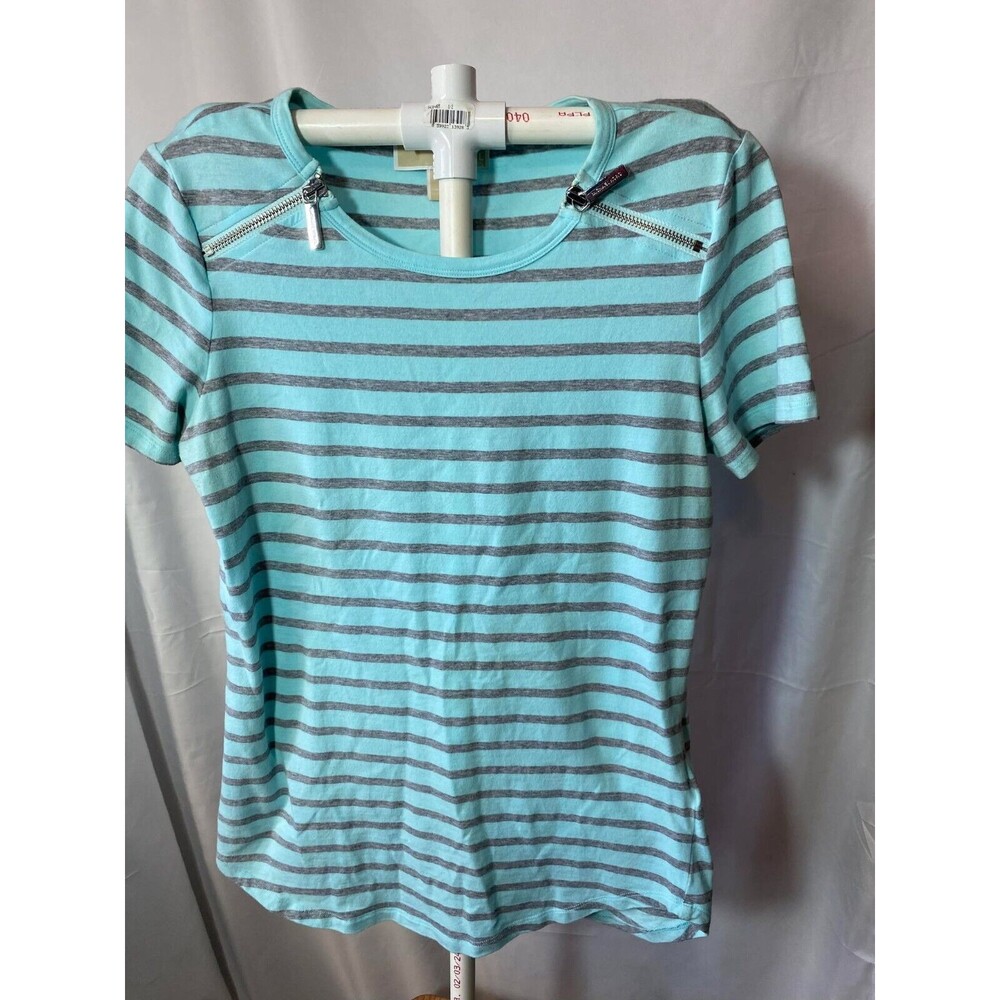 Michael Kors Stripped Woman's Shirt with Zippers